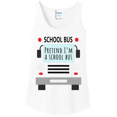 School Bus Costume Adult Funny Halloween Ladies Essential Tank