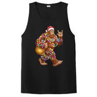 Santa Bigfoot Christmas Lights Rock Funny Sasquatch Believe PosiCharge Competitor Tank