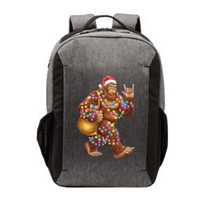 Santa Bigfoot Christmas Lights Rock Funny Sasquatch Believe Vector Backpack