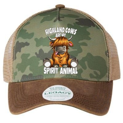 Scottish Beef Cow Highland Cows Are My Spirit Animal Legacy Tie Dye Trucker Hat