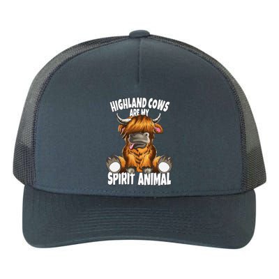 Scottish Beef Cow Highland Cows Are My Spirit Animal Yupoong Adult 5-Panel Trucker Hat