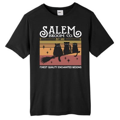 Salem Broom Company Est 1692 Halloween Salem Witch Cat Broom Gift Tall Fusion ChromaSoft Performance T-Shirt