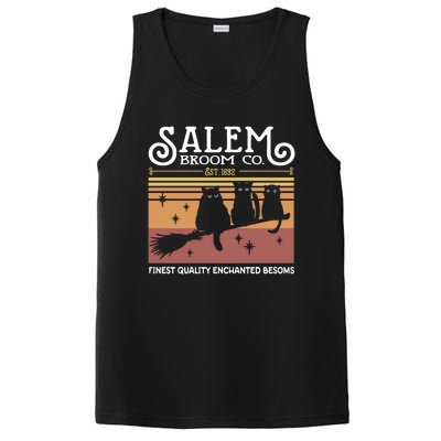 Salem Broom Company Est 1692 Halloween Salem Witch Cat Broom Gift PosiCharge Competitor Tank