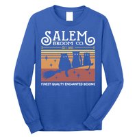 Salem Broom Company Est 1692 Halloween Salem Witch Cat Broom Gift Long Sleeve Shirt