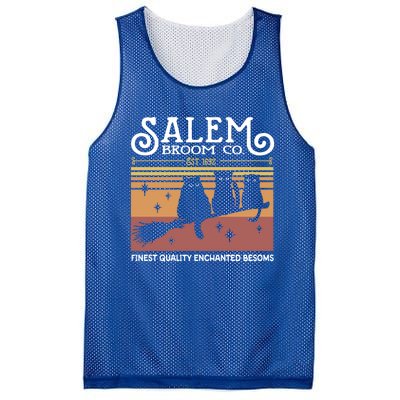 Salem Broom Company Est 1692 Halloween Salem Witch Cat Broom Gift Mesh Reversible Basketball Jersey Tank