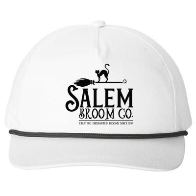 Salem Broom Company Witch Costume Funny Halloween Black Cat Snapback Five-Panel Rope Hat