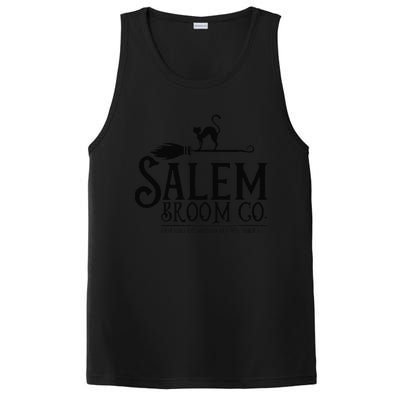 Salem Broom Company Witch Costume Funny Halloween Black Cat PosiCharge Competitor Tank