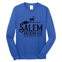 Salem Broom Company Witch Costume Funny Halloween Black Cat Long Sleeve Shirt