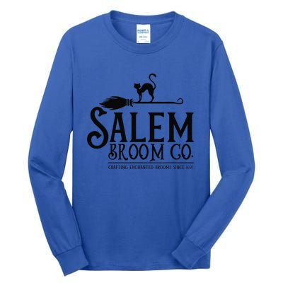 Salem Broom Company Witch Costume Funny Halloween Black Cat Tall Long Sleeve T-Shirt