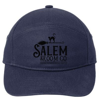 Salem Broom Company Witch Costume Funny Halloween Black Cat 7-Panel Snapback Hat