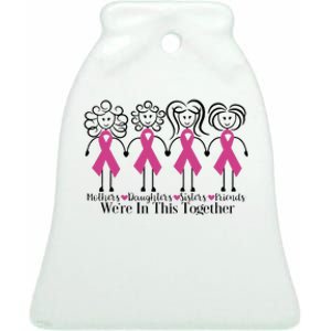 Support Breast Cancer Awareness with Our Inclusive Community Ceramic Bell Ornament