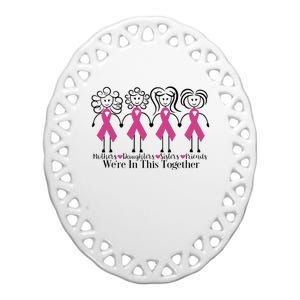 Support Breast Cancer Awareness with Our Inclusive Community Ceramic Oval Ornament