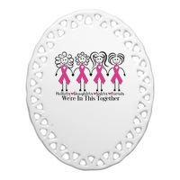 Support Breast Cancer Awareness with Our Inclusive Community Ceramic Oval Ornament