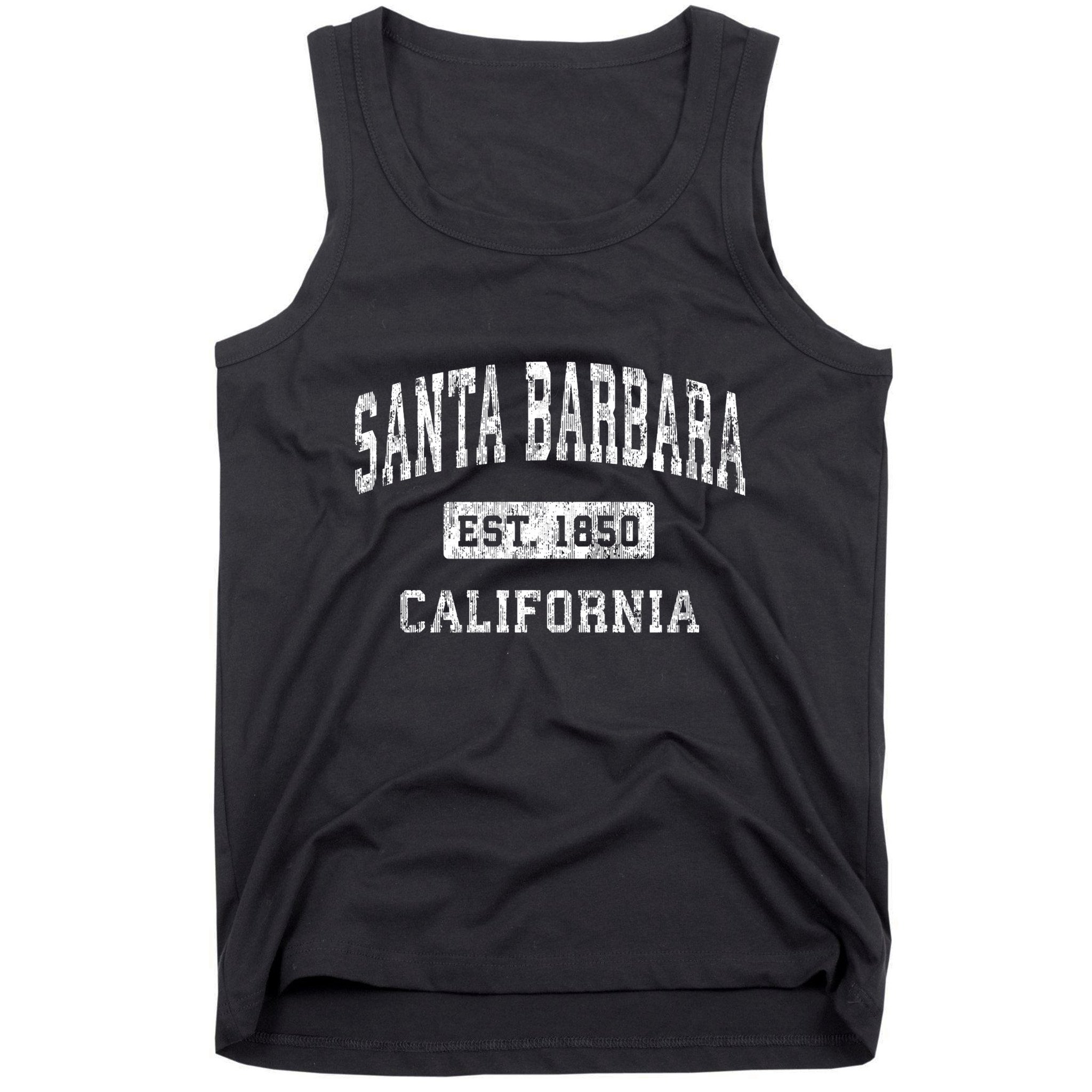 Santa Barbara California Ca Vintage Established Sports Tank Top