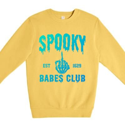 Spooky Babes Club Halloween Salem Witchy Spooky Season Gift Premium Crewneck Sweatshirt