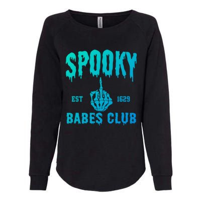 Spooky Babes Club Halloween Salem Witchy Spooky Season Gift Womens California Wash Sweatshirt