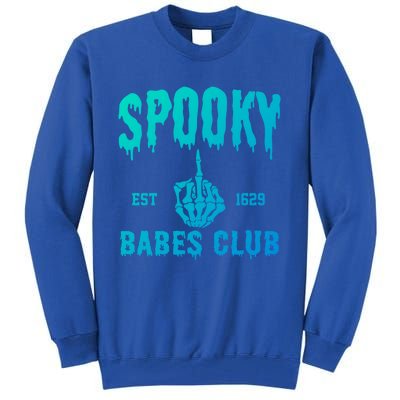 Spooky Babes Club Halloween Salem Witchy Spooky Season Gift Tall Sweatshirt