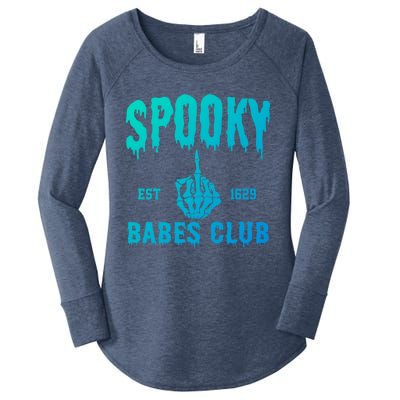 Spooky Babes Club Halloween Salem Witchy Spooky Season Gift Women's Perfect Tri Tunic Long Sleeve Shirt