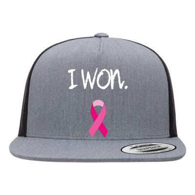 Survivor Breast Cancer Awareness Flat Bill Trucker Hat