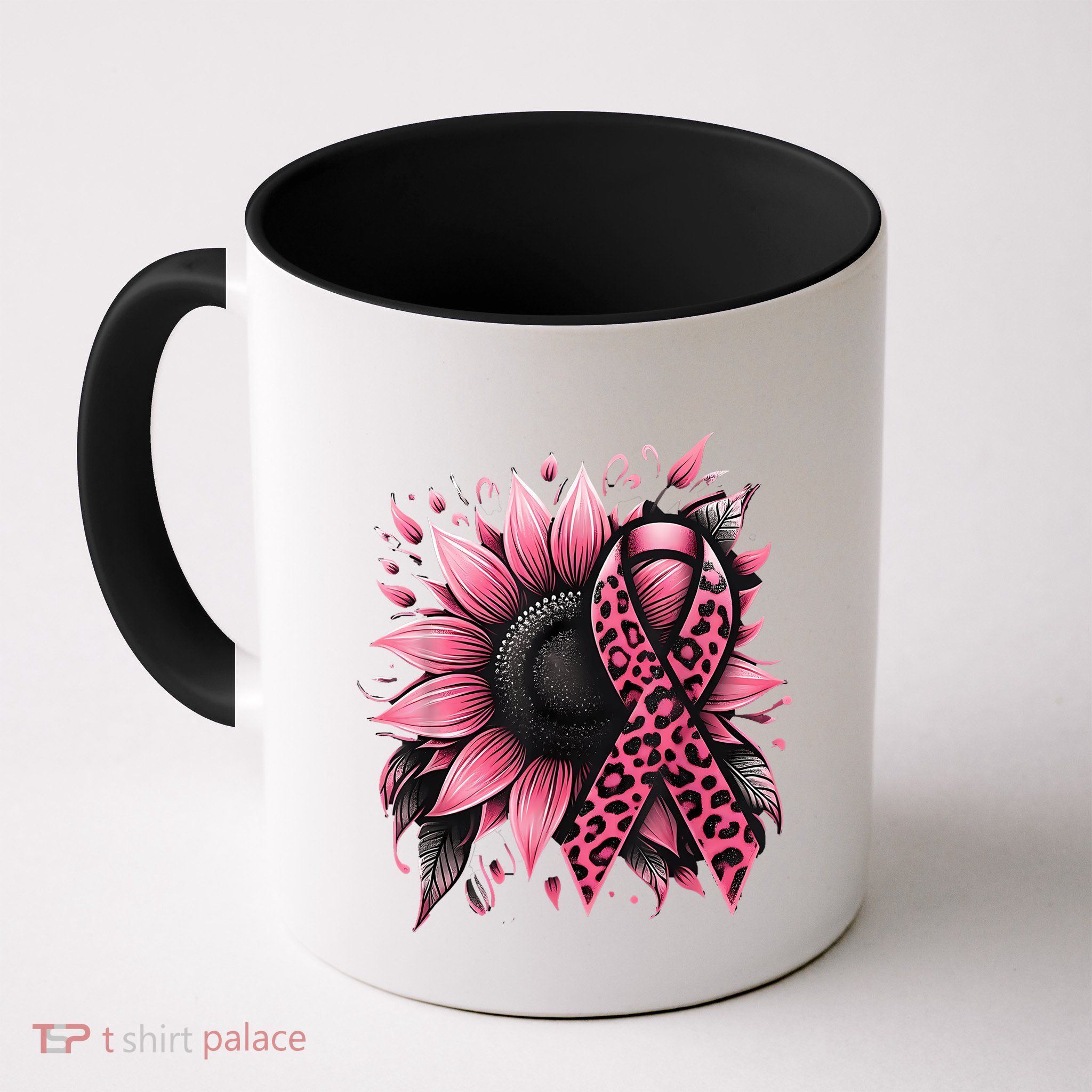Sunflower Breast Cancer Awareness Mug