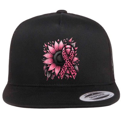 Sunflower Breast Cancer Awareness Flatbill Hat