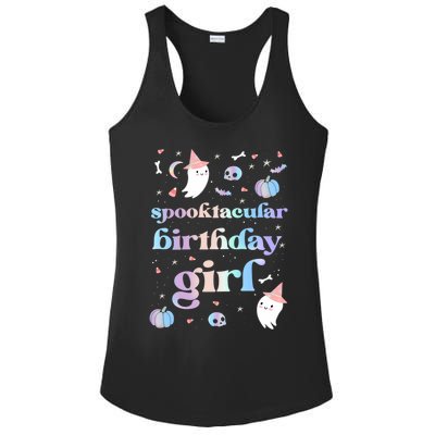 Spooktacular Birthday Cute Ghost Halloween Party Retro Gift Ladies PosiCharge Competitor Racerback Tank