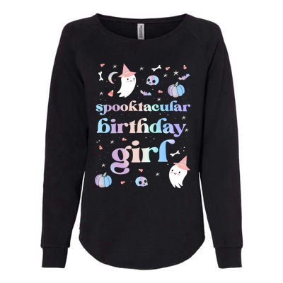 Spooktacular Birthday Cute Ghost Halloween Party Retro Gift Womens California Wash Sweatshirt