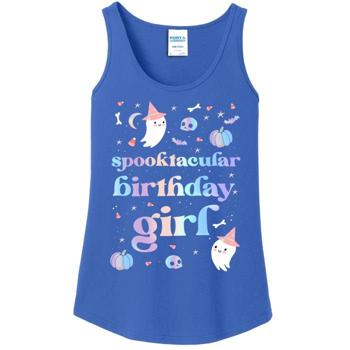 Spooktacular Birthday Cute Ghost Halloween Party Retro Gift Ladies Essential Tank