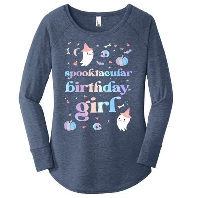 Spooktacular Birthday Cute Ghost Halloween Party Retro Gift Women's Perfect Tri Tunic Long Sleeve Shirt