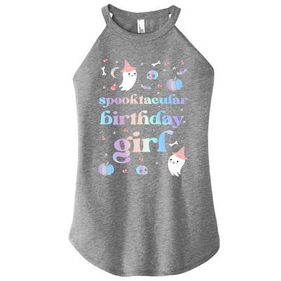 Spooktacular Birthday Cute Ghost Halloween Party Retro Gift Women's Perfect Tri Rocker Tank