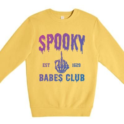 Spooky Babes Club Halloween Salem Witchy Spooky Season Gift Premium Crewneck Sweatshirt