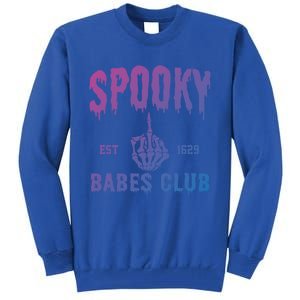 Spooky Babes Club Halloween Salem Witchy Spooky Season Gift Tall Sweatshirt