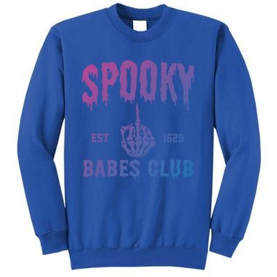 Spooky Babes Club Halloween Salem Witchy Spooky Season Gift Tall Sweatshirt