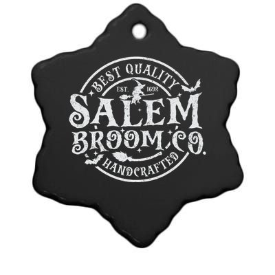 Salem Broom Company Est 1692 Halloween Classic Funny Witch Ceramic Star Ornament