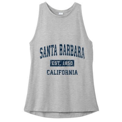 Santa Barbara California Ca Vintage Sports Ladies PosiCharge Tri-Blend Wicking Tank