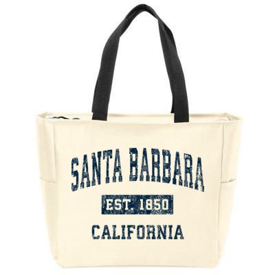 Santa Barbara California Ca Vintage Sports Zip Tote Bag