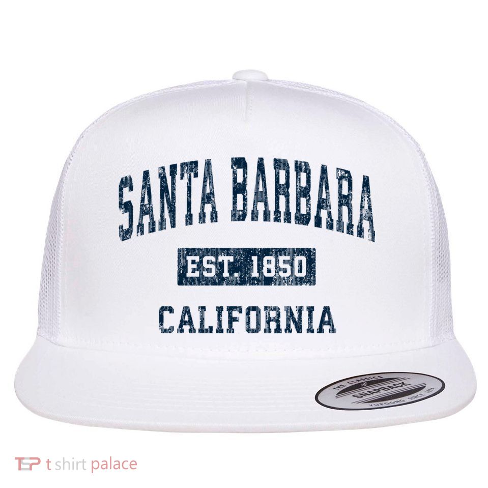 Santa Barbara California Ca Vintage Sports Flatbill Hat