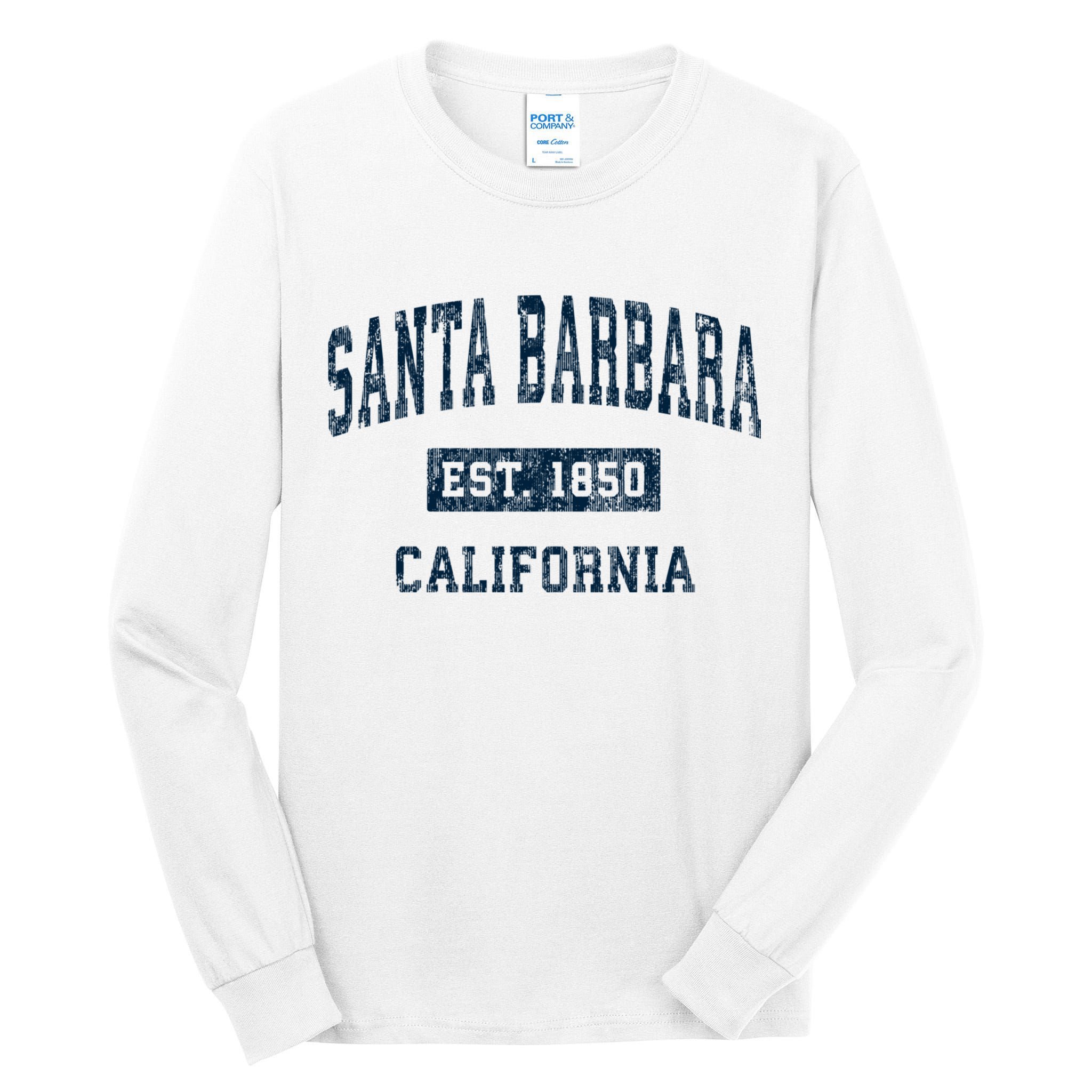 Santa Barbara California Ca Vintage Sports Tall Long Sleeve T-Shirt