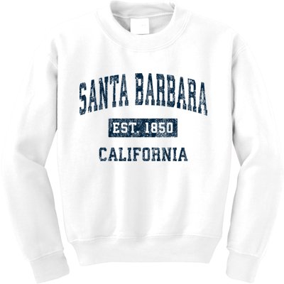 Santa Barbara California Ca Vintage Sports Kids Sweatshirt