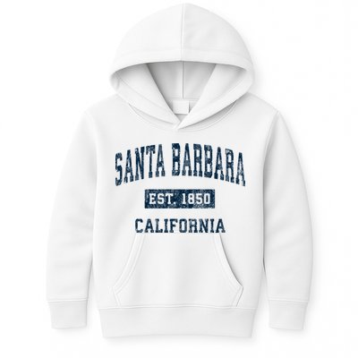 Santa Barbara California Ca Vintage Sports Kids Hoodie