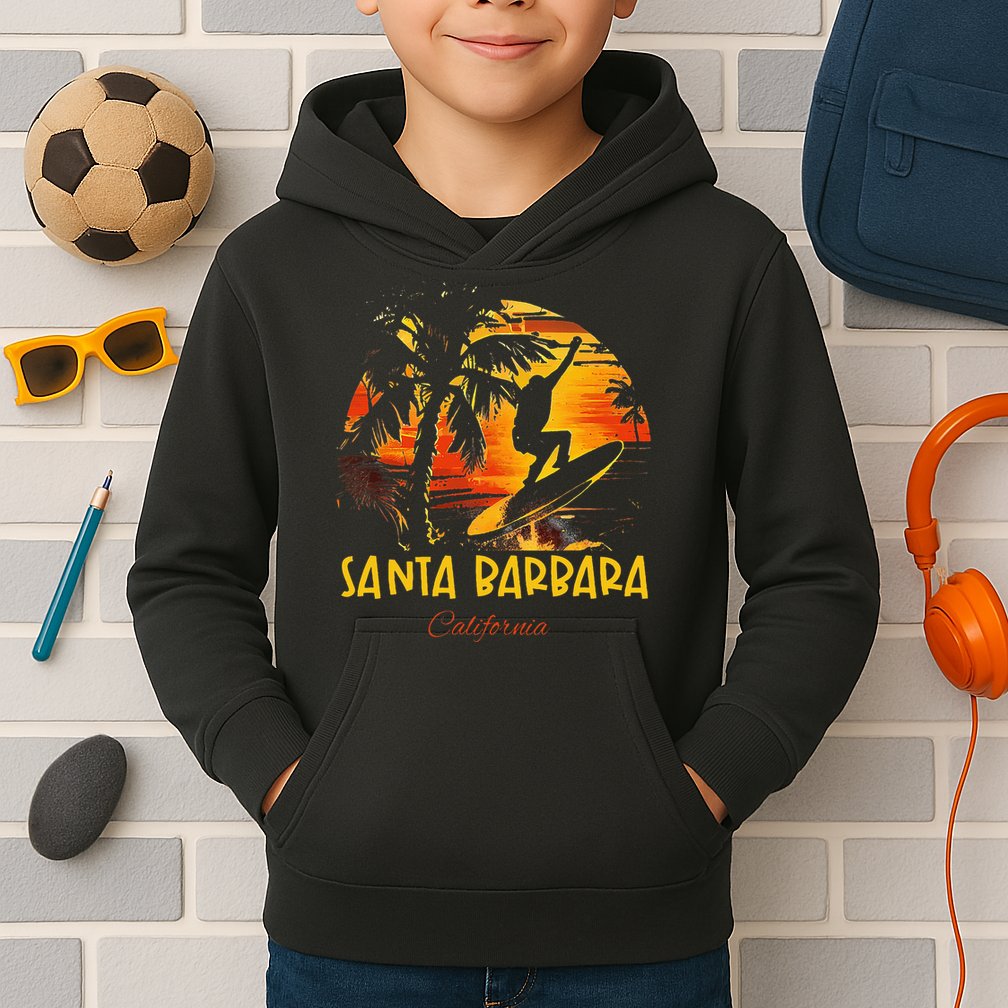 Santa Barbara California Kids Hoodie