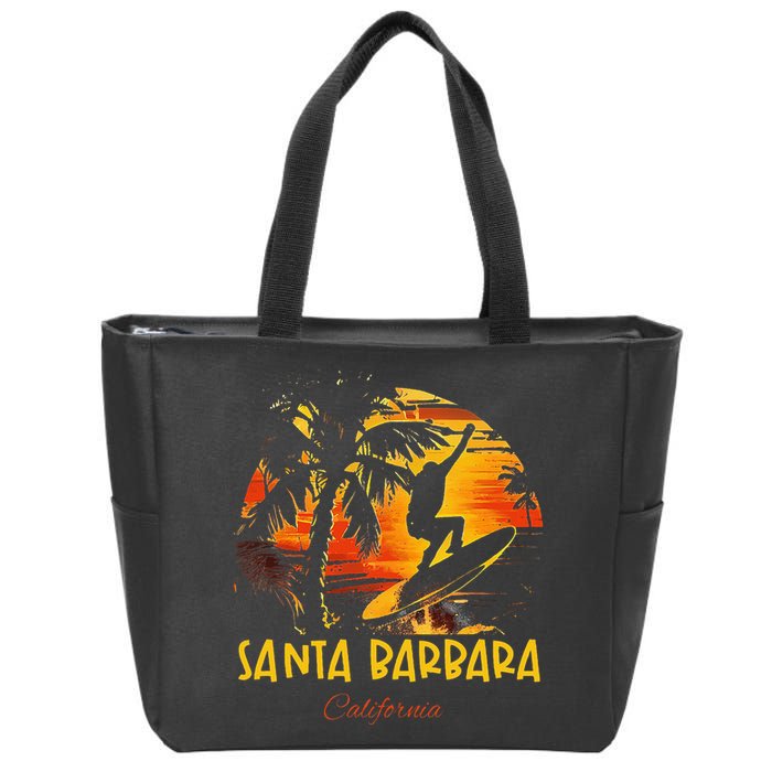Santa Barbara California Zip Tote Bag