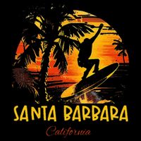 Santa Barbara California Zip Tote Bag
