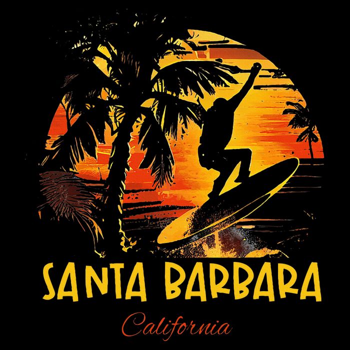 Santa Barbara California Zip Tote Bag