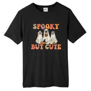 Spooky But Cute Ghost Dog Boo Pumpkin Candy Groovy Halloween Gift Tall Fusion ChromaSoft Performance T-Shirt