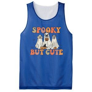 Spooky But Cute Ghost Dog Boo Pumpkin Candy Groovy Halloween Gift Mesh Reversible Basketball Jersey Tank