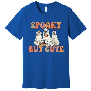 Spooky But Cute Ghost Dog Boo Pumpkin Candy Groovy Halloween Gift Premium T-Shirt