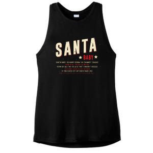 Santa Baby Christmas Song Lyrics Eartha Kitt Ladies PosiCharge Tri-Blend Wicking Tank