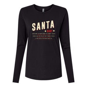 Santa Baby Christmas Song Lyrics Eartha Kitt Womens Cotton Relaxed Long Sleeve T-Shirt