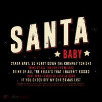 Santa Baby Christmas Song Lyrics Eartha Kitt Tall T-Shirt